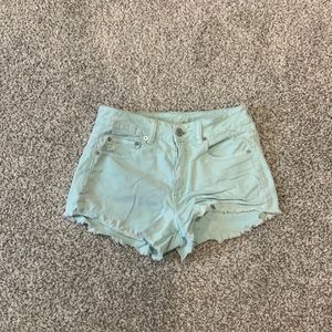 American eagle aqua jean shorts